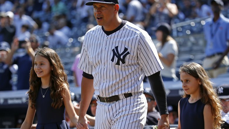 Alex Rodriguez with daughters Natasha and Ella