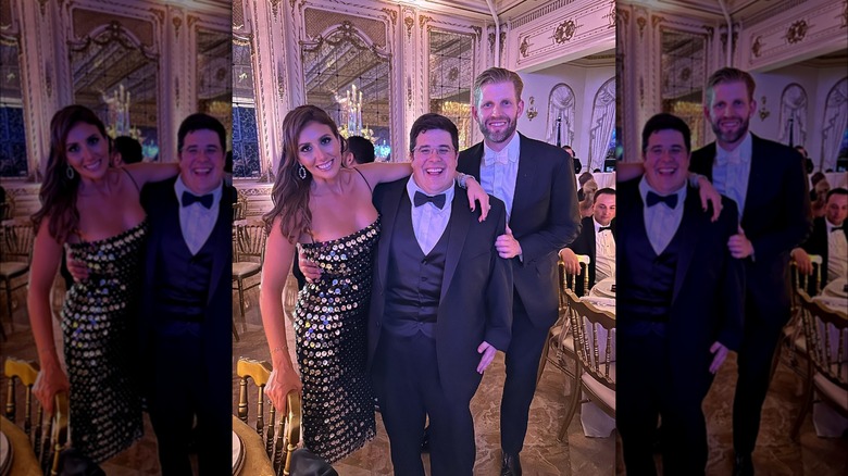 Alina Habba with Eric Trump and friend