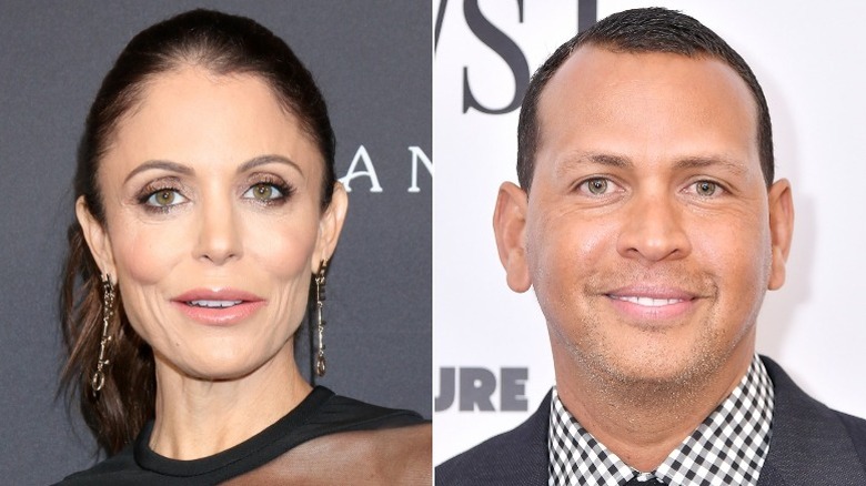 Bethenny Frankel and Alex Rodriguez, smiling in separate photos