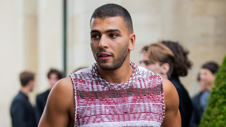 Younes Bendjima during Paris Fashion Week