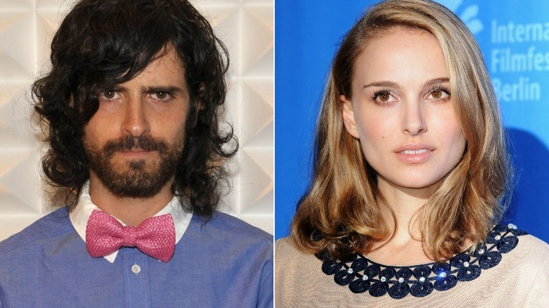 Devendra Banhart in bowtie, blond Natalie Portman