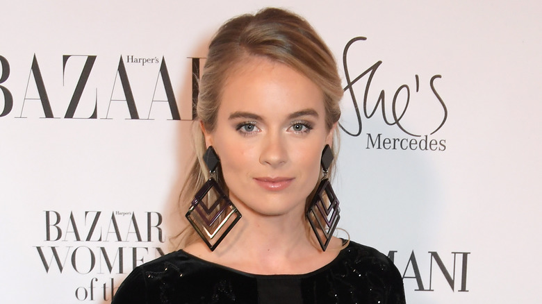 Cressida Bonas wearing black earrings