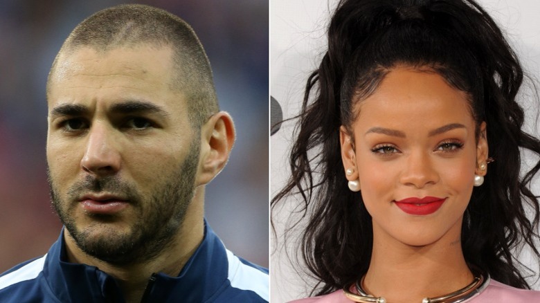 Karim Benzema, Rihanna, both 2014 photos 