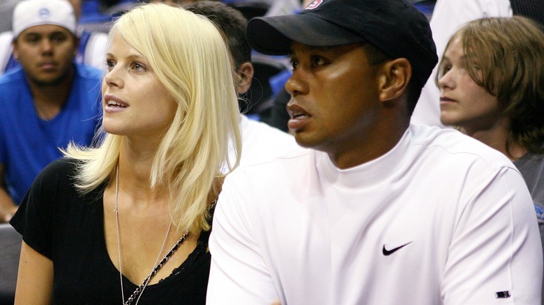 Elin Nordegren, Tiger Woods spectating