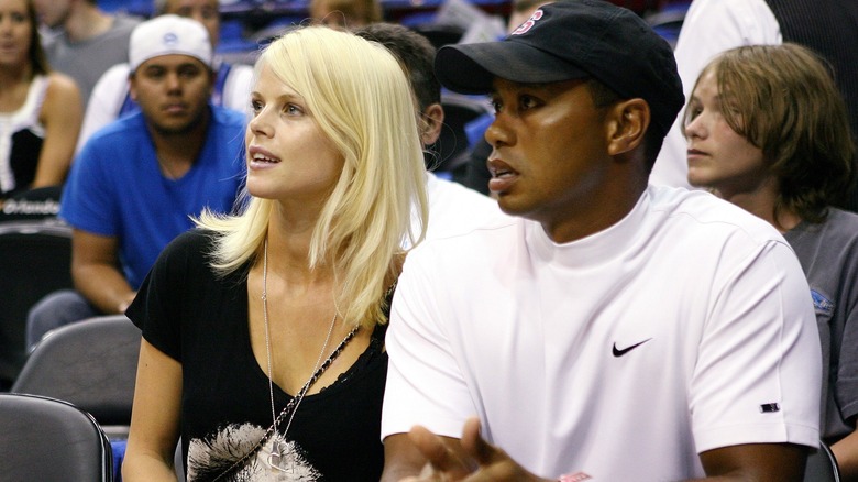 Elin Nordegren, Tiger Woods spectating