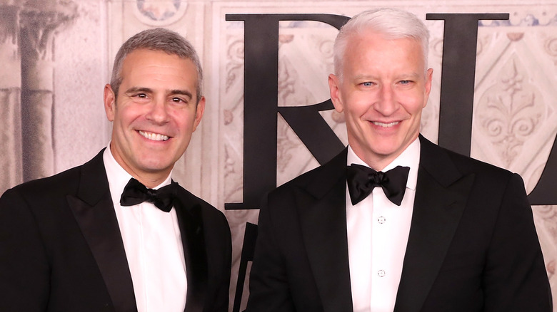 Andy Cohen and Anderson Cooper at Fashion Week