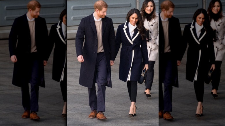 Meghan Markle and Prince Harry holding hands