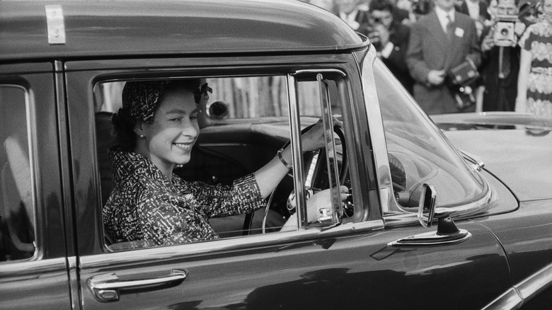 Queen Elizabeth driving