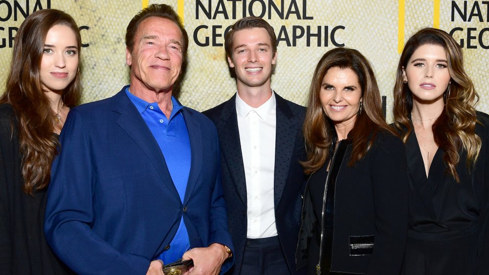 Katherine, Patrick, Christina, Arnold Schwarzenegger, and Maria Shriver