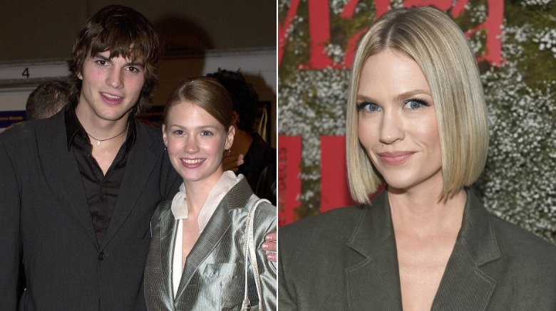 January Jones and Ashton Kutcher