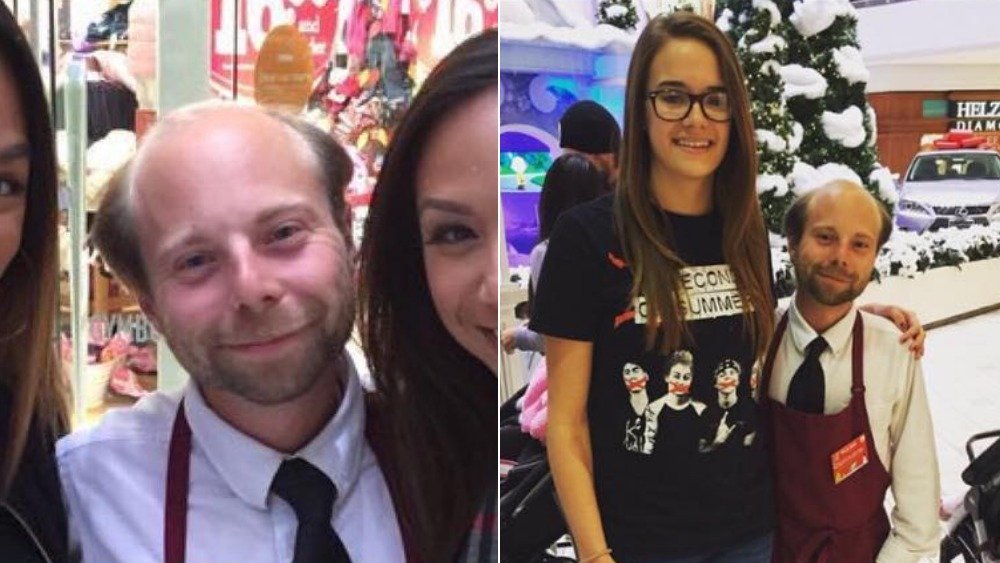 Steven Anthony Lawrence as Santa's helper in 2015 with fans