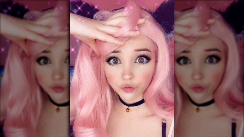 Belle Delphine taking selfie