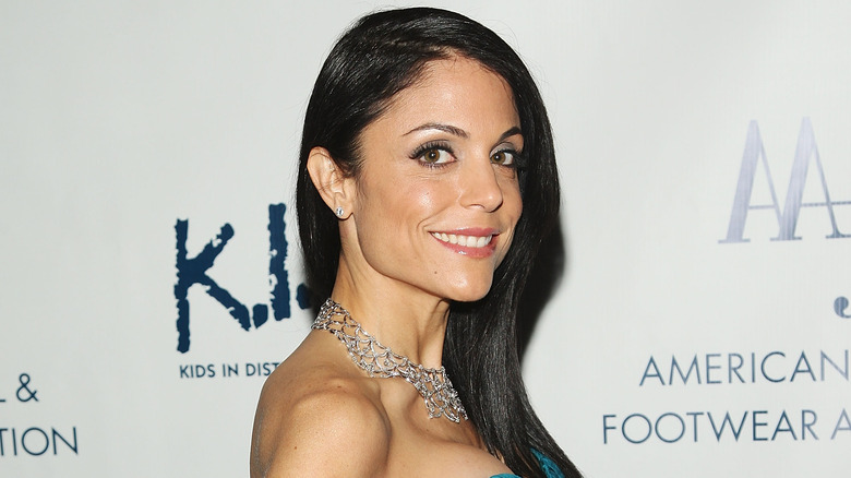 Bethenny Frankel young smiling diamond earrings