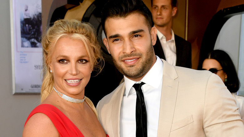 Britney Spears and Sam Asghari on the red carpet