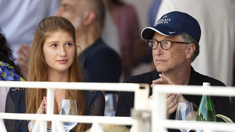 Jennifer Gates and Bill Gates sitting together