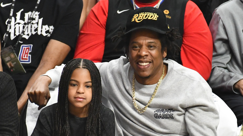 Jay-Z and Blue Ivy pose together