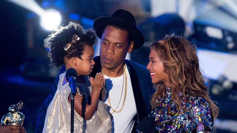 Jay-Z, Beyoncé, and Blue Ivy pose together