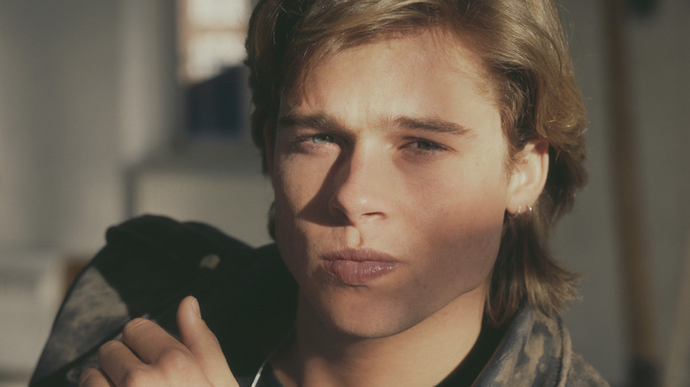 Brad Pitt posing in 1988