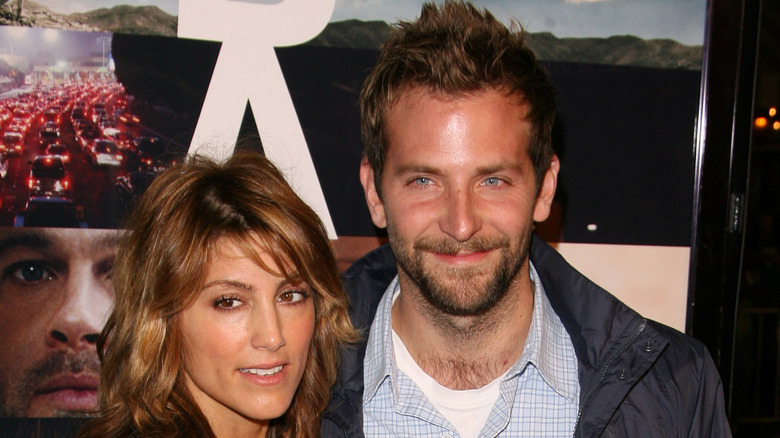 Jennifer Esposito and Bradley Cooper smiling