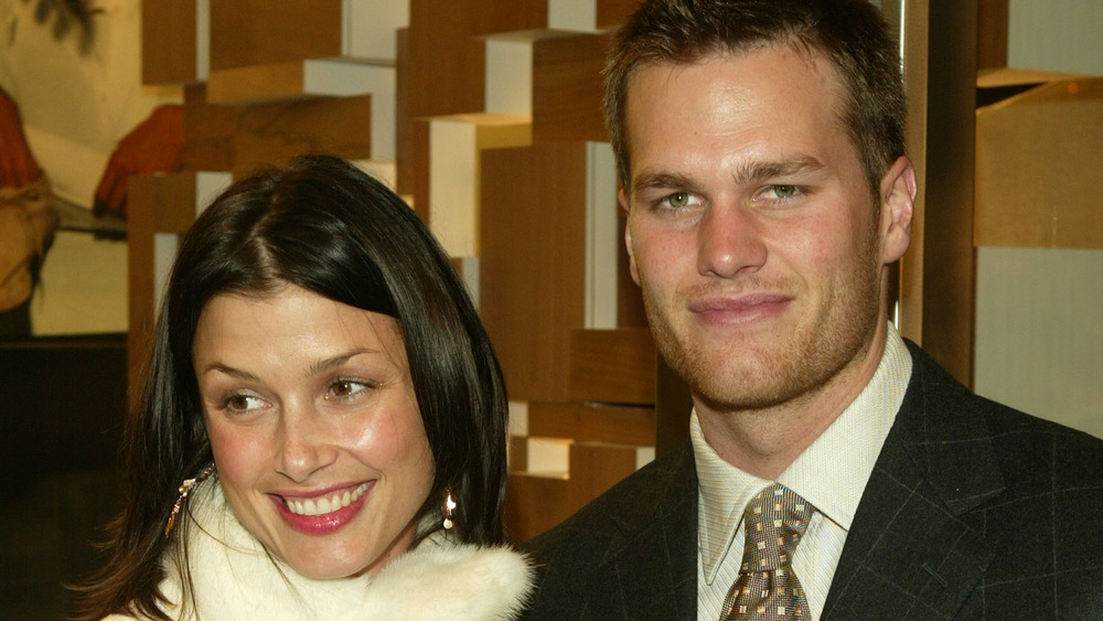 Bridget Moynahan and Tom Brady pose together in 2004