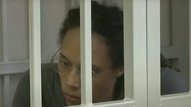 Brittney Griner sitting behind bars