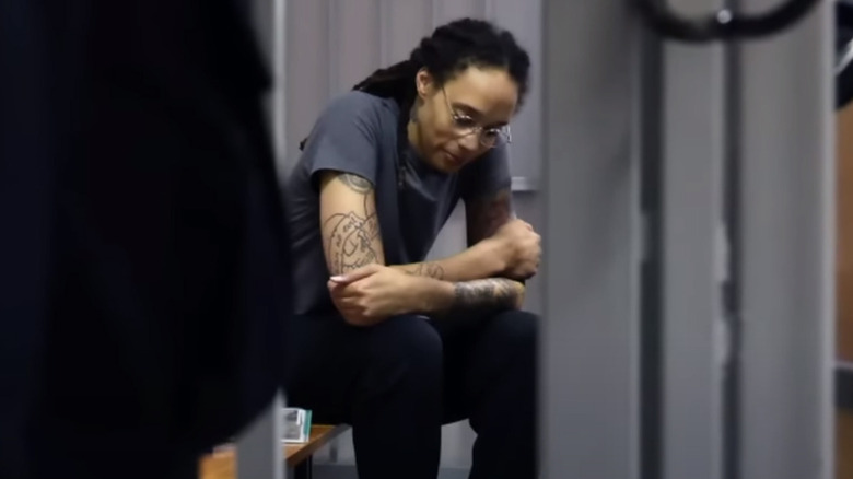 Brittney Griner sitting