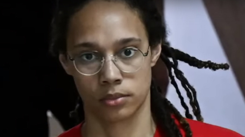 Brittney Griner with glasses on