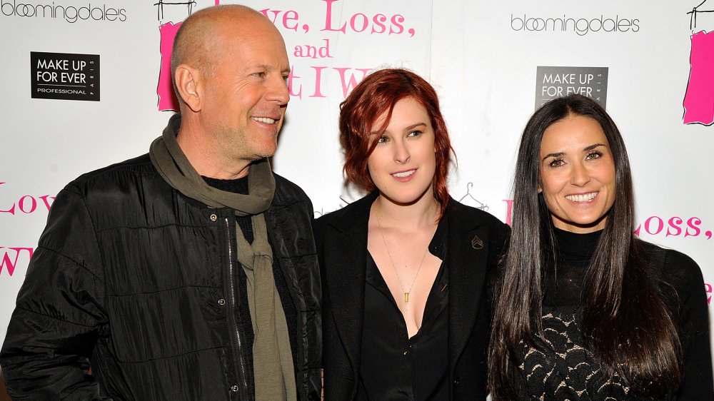 Bruce Willis, Rumer Willis and Demi Moore