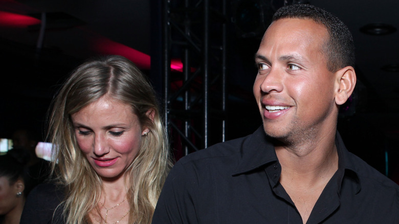 Alex Rodriguez and Cameron Diaz standing together