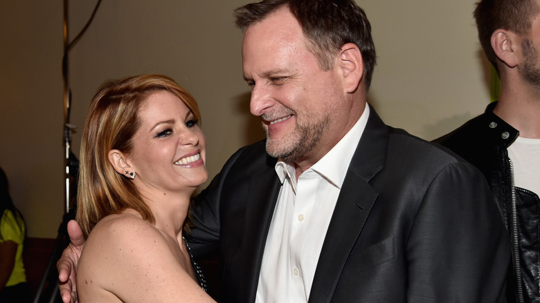 Candace Cameron Bure hugging Dave Coulier