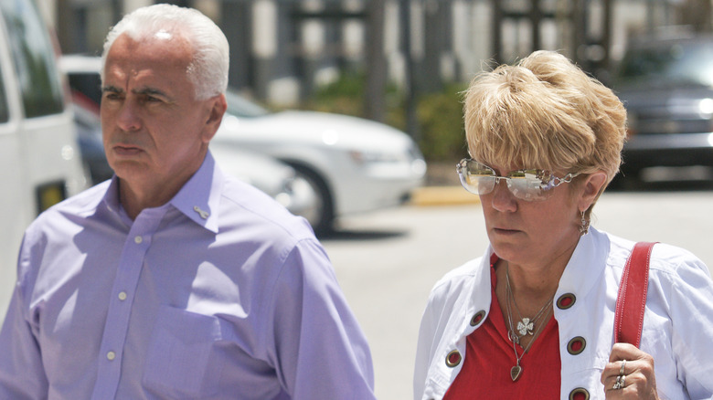 George and Cindy Anthony looking stern