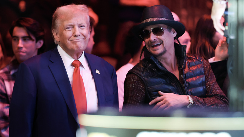 Donald Trump, Kid Rock smiling