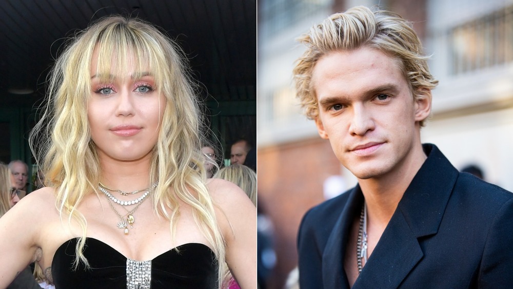 Miley Cyrus and Cody Simpson side-by-side