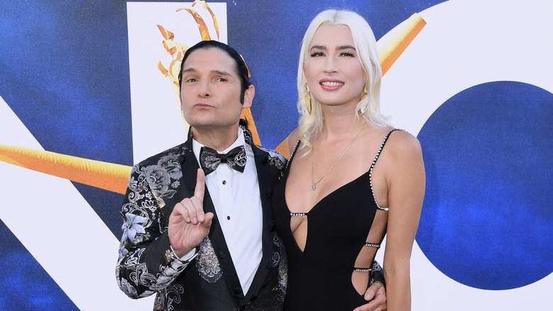 Corey Feldman and Courtney Anne Mitchell posing