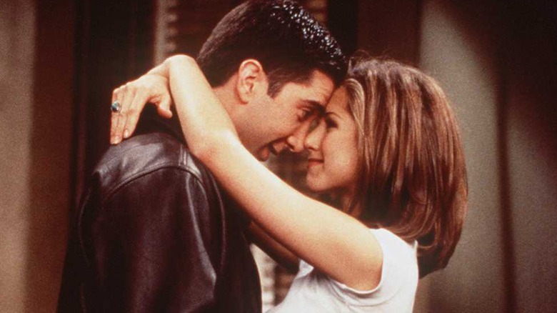 David Schwimmer and Jennifer Aniston on Friends