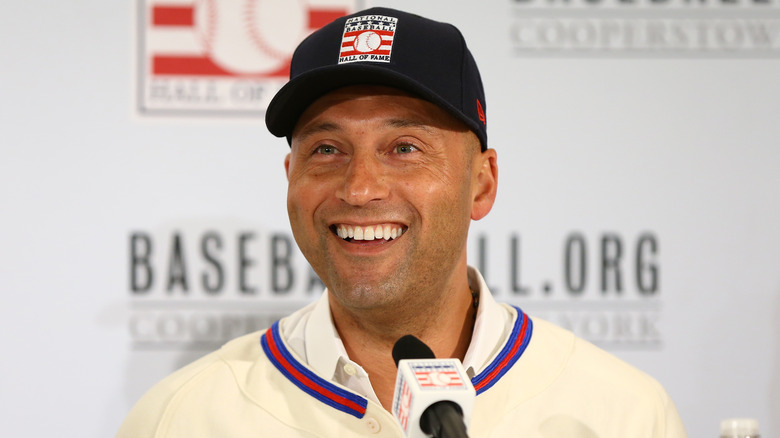 Derek Jeter smiling