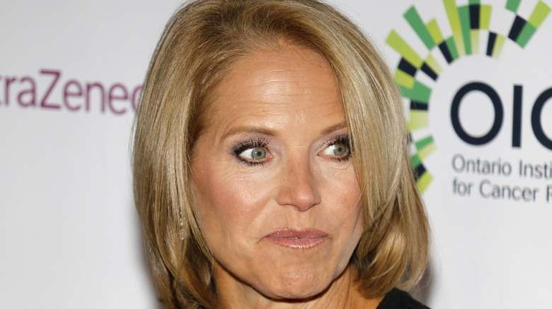 Katie Couric looking to the side