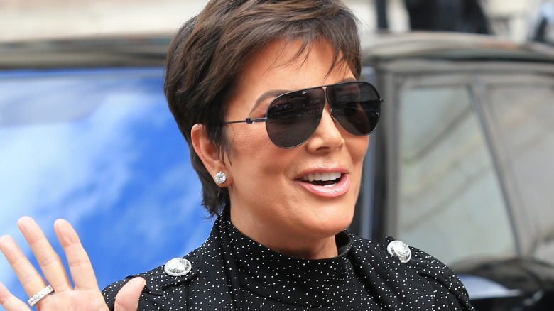 Kris Jenner wearing sunglasses