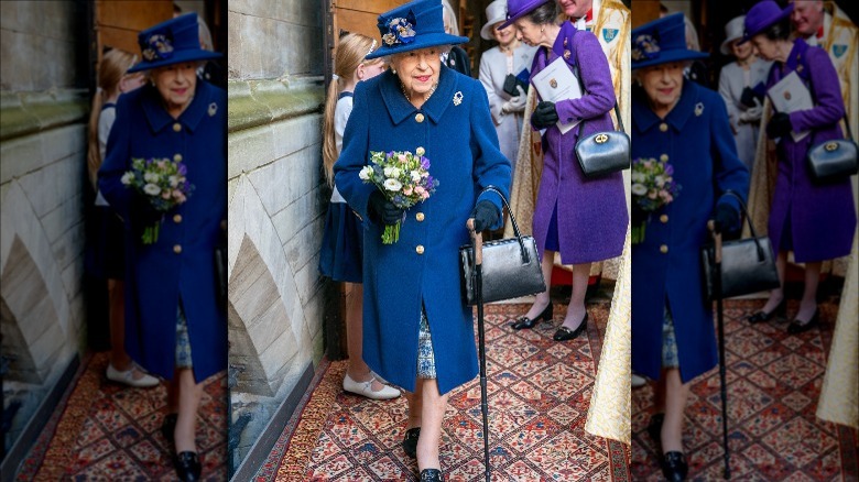 Queen Elizabeth II and Princess Anne attend a service of Thanksgiving to mark the centenary of The Royal British Legion 