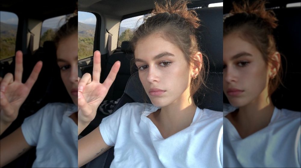 Kaia Gerber Shows Off Her New Tiny Angel Tattoo on Instagram  See It Now  Photo 4439145  Kaia Gerber Photos  Just Jared Entertainment News