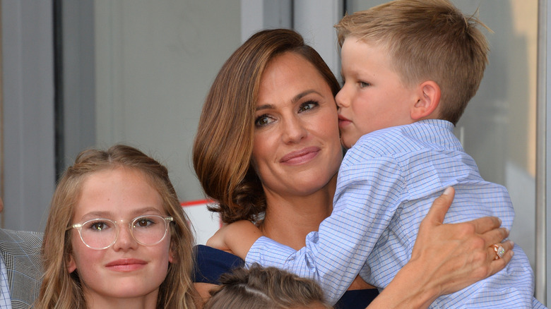 Jennifer Garner with her children in 2018