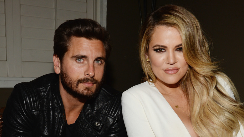 Scott Disick and Khloe Kardashian pose 