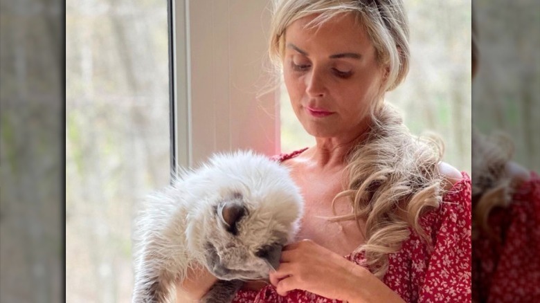 Stephanie Davison with cat, Cooper