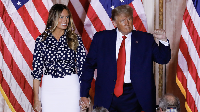 Melania and Donald Trump smiling