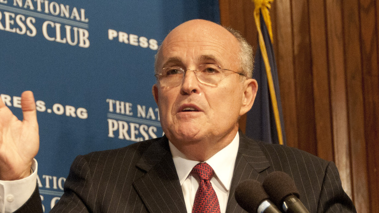 Rudy Giuliani speaks about September 11, 2001 terrorist attacks to a National Press Club luncheon in 2011