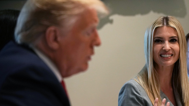 Ivanka Trump smiling Donald Trump