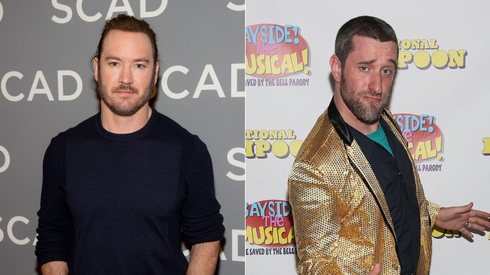 Mark Paul Gosselaar and Dustin Diamond posing