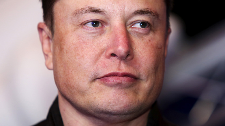 Elon Musk with serious expression