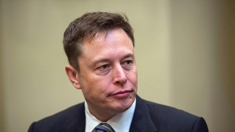 Elon Musk with serious expression