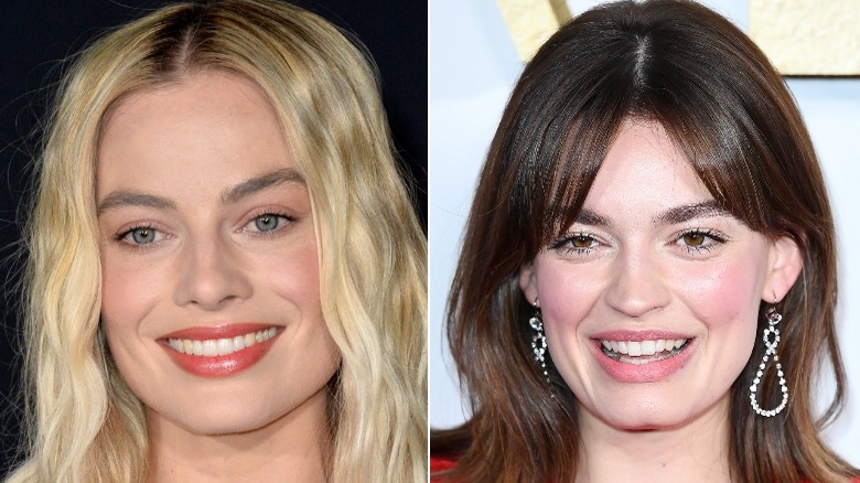 Actors Margot Robbie and Emma Mackey